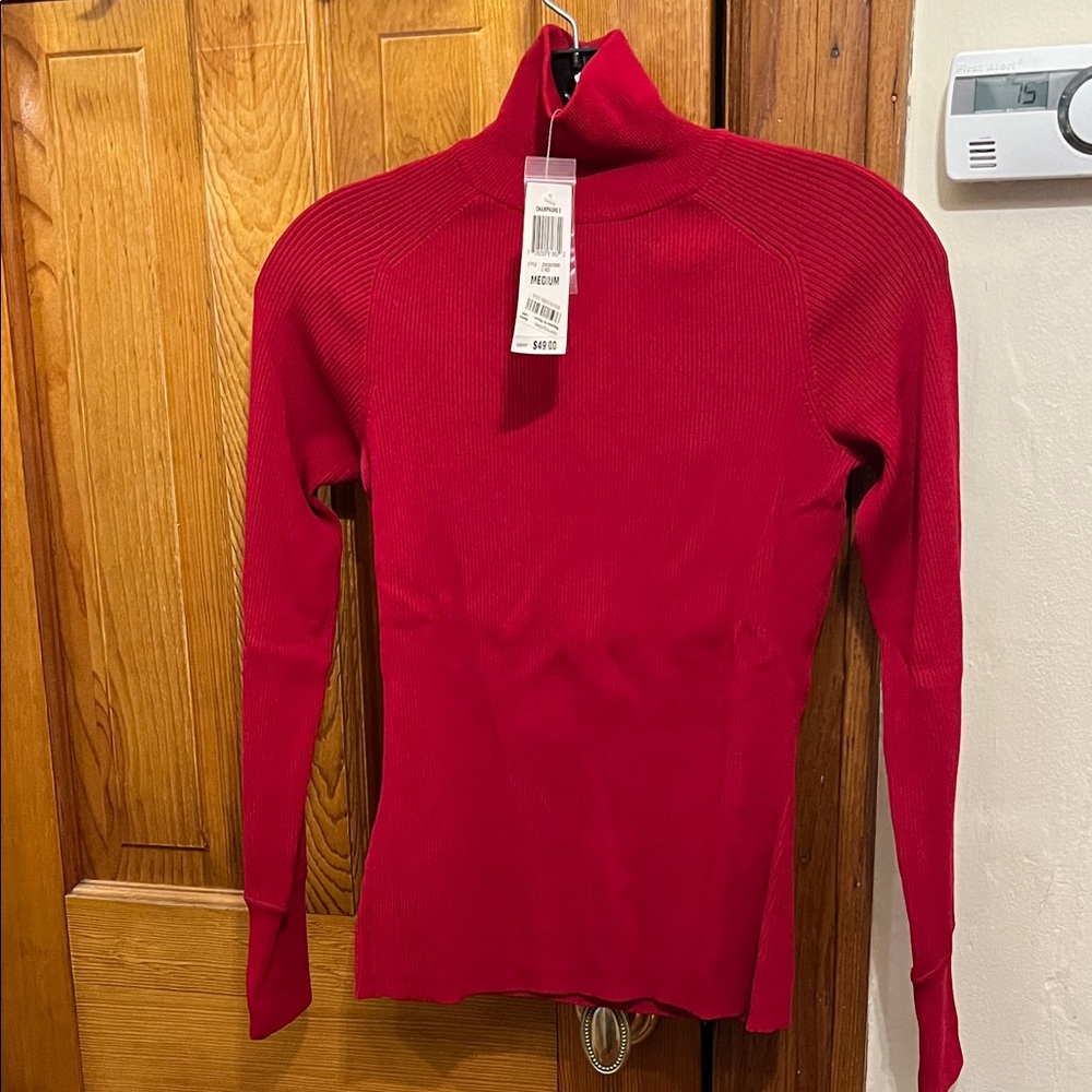 INC International Concepts Vibrant Red Turtleneck Sweater